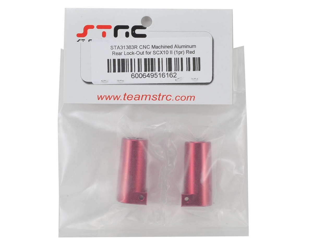 ST Racing Concepts SCX10 II Aluminum Rear Lock Outs (2) (Red)