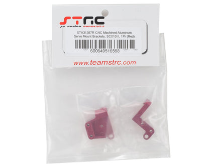 ST Racing Concepts SCX10 II Aluminum Servo Mount Brackets (Red)