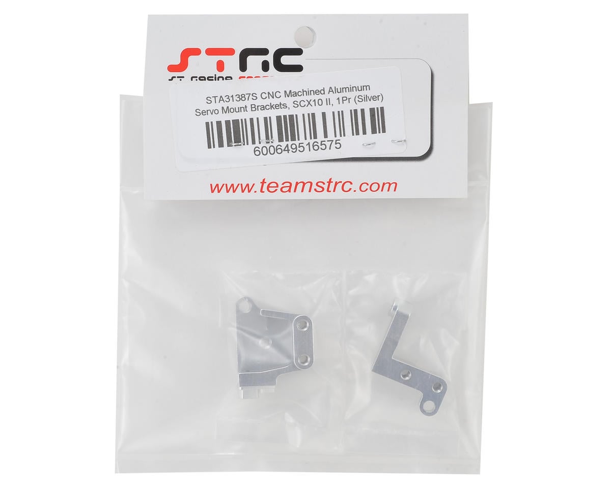 ST Racing Concepts SCX10 II Aluminum Servo Mount Brackets (Silver)