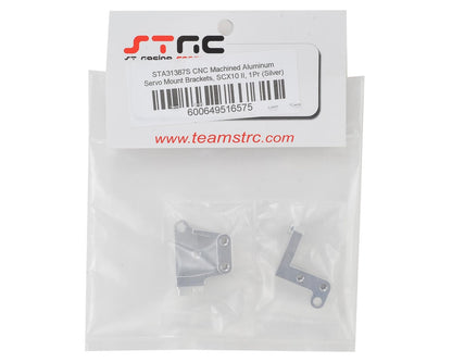 ST Racing Concepts SCX10 II Aluminum Servo Mount Brackets (Silver)