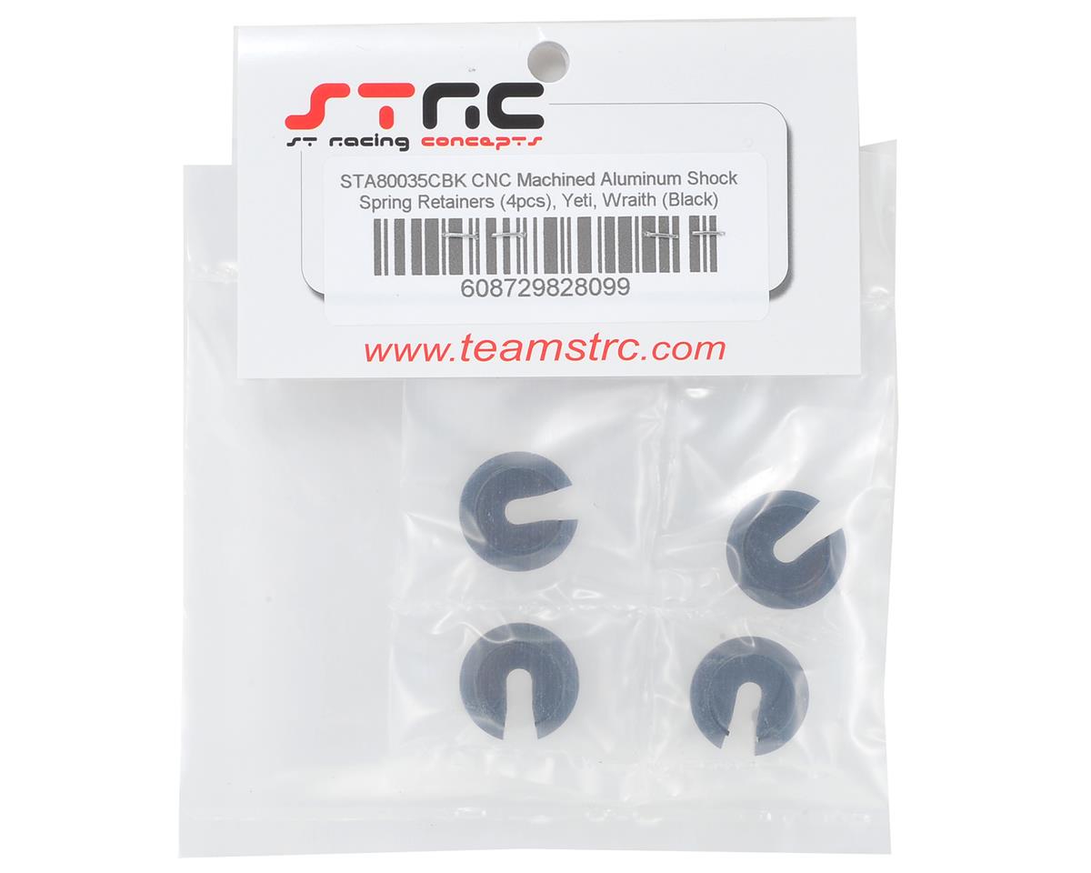ST Racing Concepts Aluminum Shock Spring Retainers (4) (Black)
