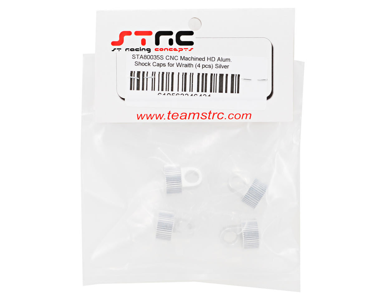 ST Racing Concepts Aluminum Shock Cap Set (Silver) (4)