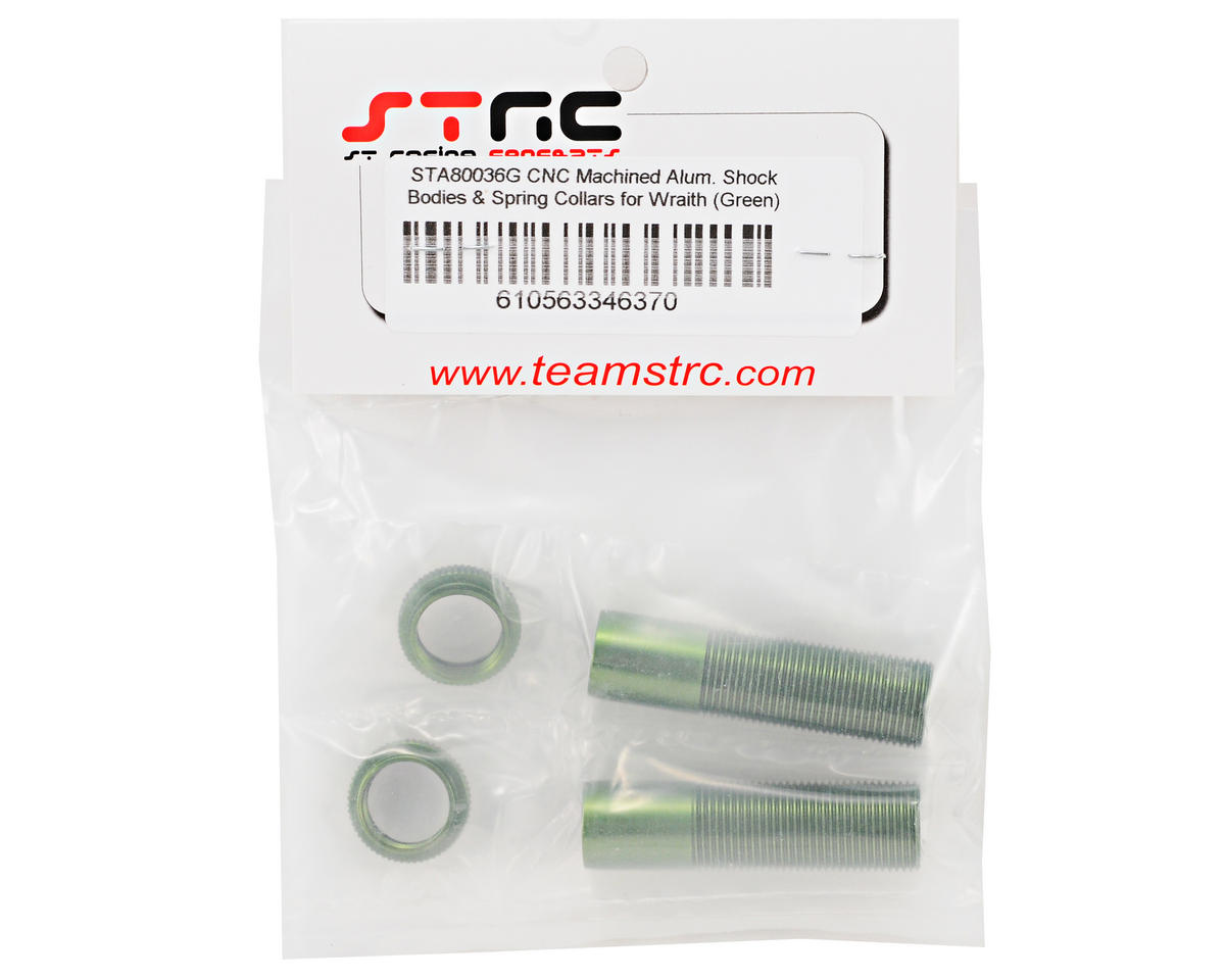 ST Racing Concepts Shock Body & Spring Collar Set (Green) (2)