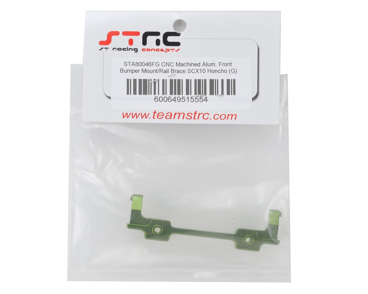 ST Racing Concepts SCX10 Honcho Aluminum Front Bumper Mount (Green)
