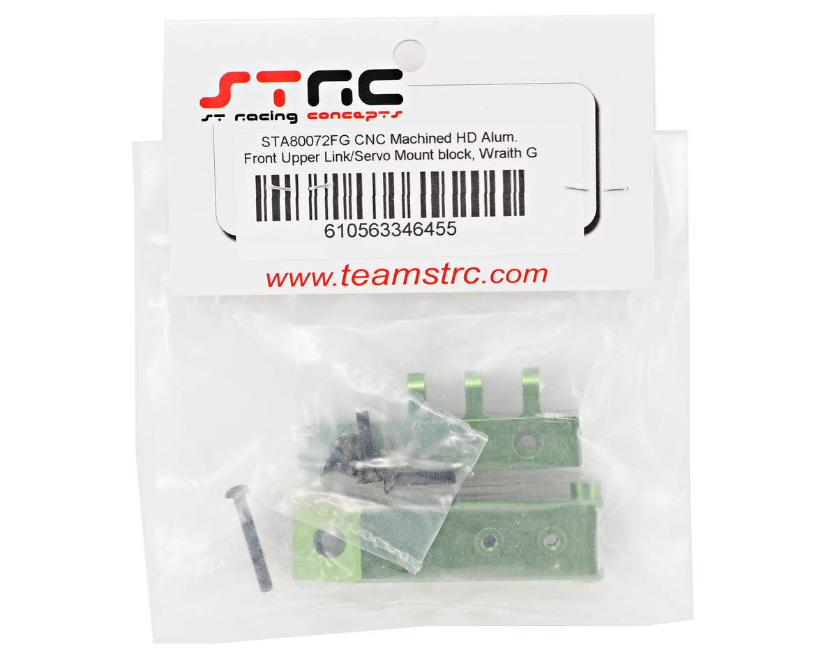 ST Racing Concepts Aluminum HD Front Servo Mount Block (Green)