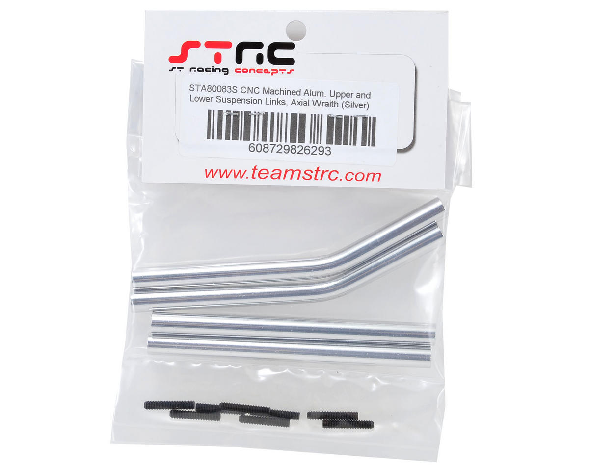 ST Racing Concepts Wraith Aluminum Upper & Lower Suspension Link Set (Silver)