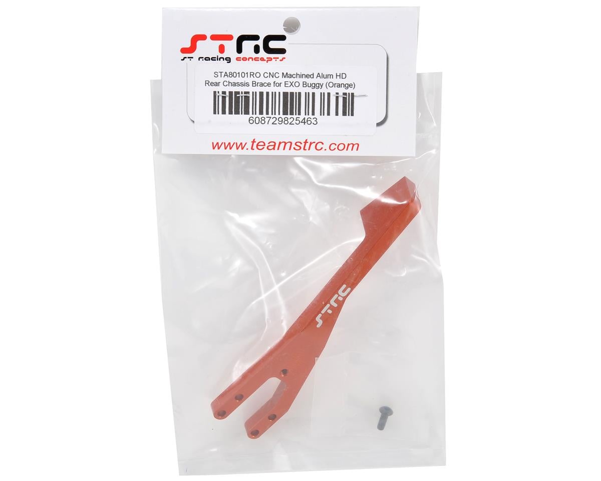 ST Racing Concepts Axial EXO Aluminum HD Rear Chassis Brace (Orange)