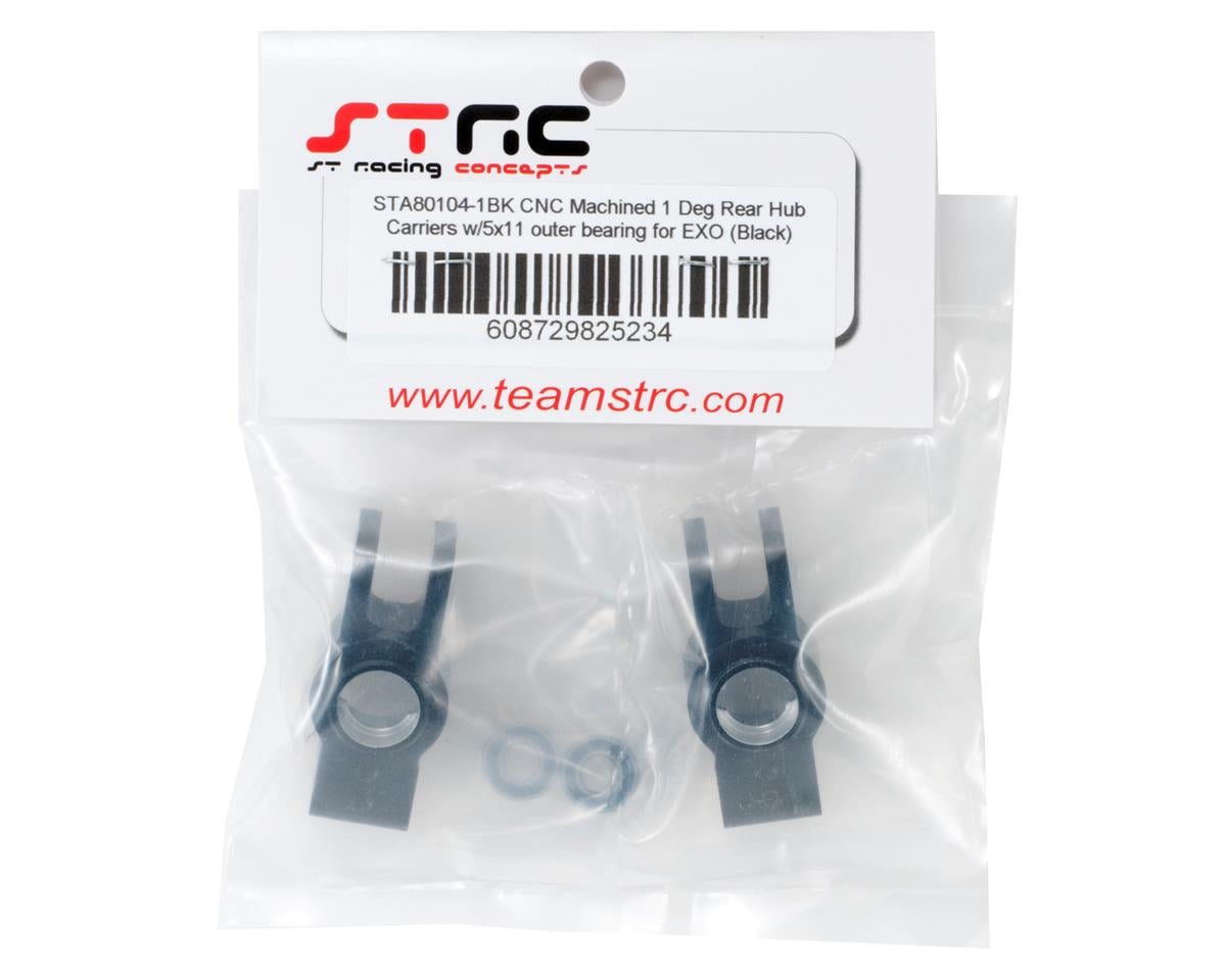 ST Racing Concepts 1° Rear Hub Carrier Set w/5x11mm Outer Bearings (Black)