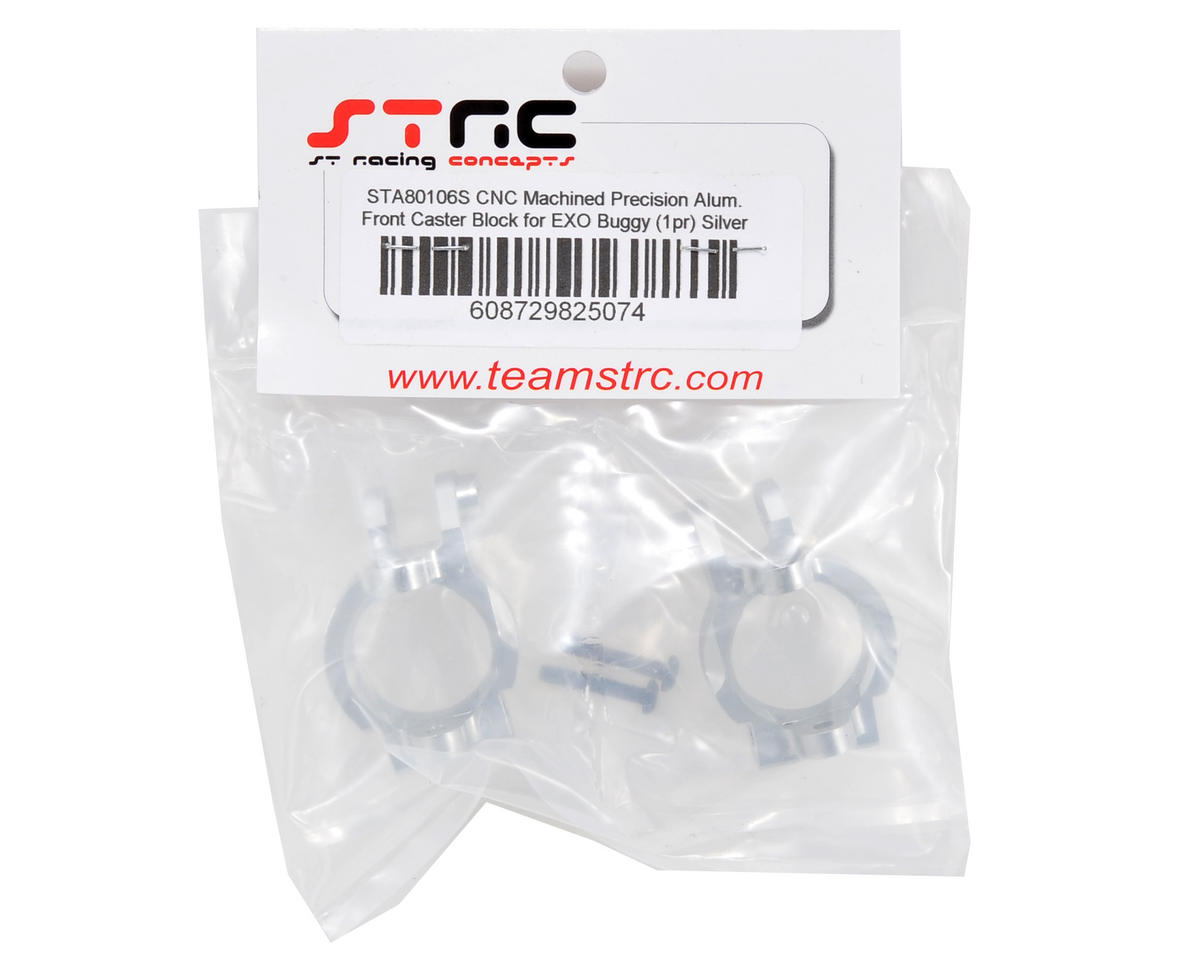 ST Racing Concepts Front Caster Block Set (Silver) (2)
