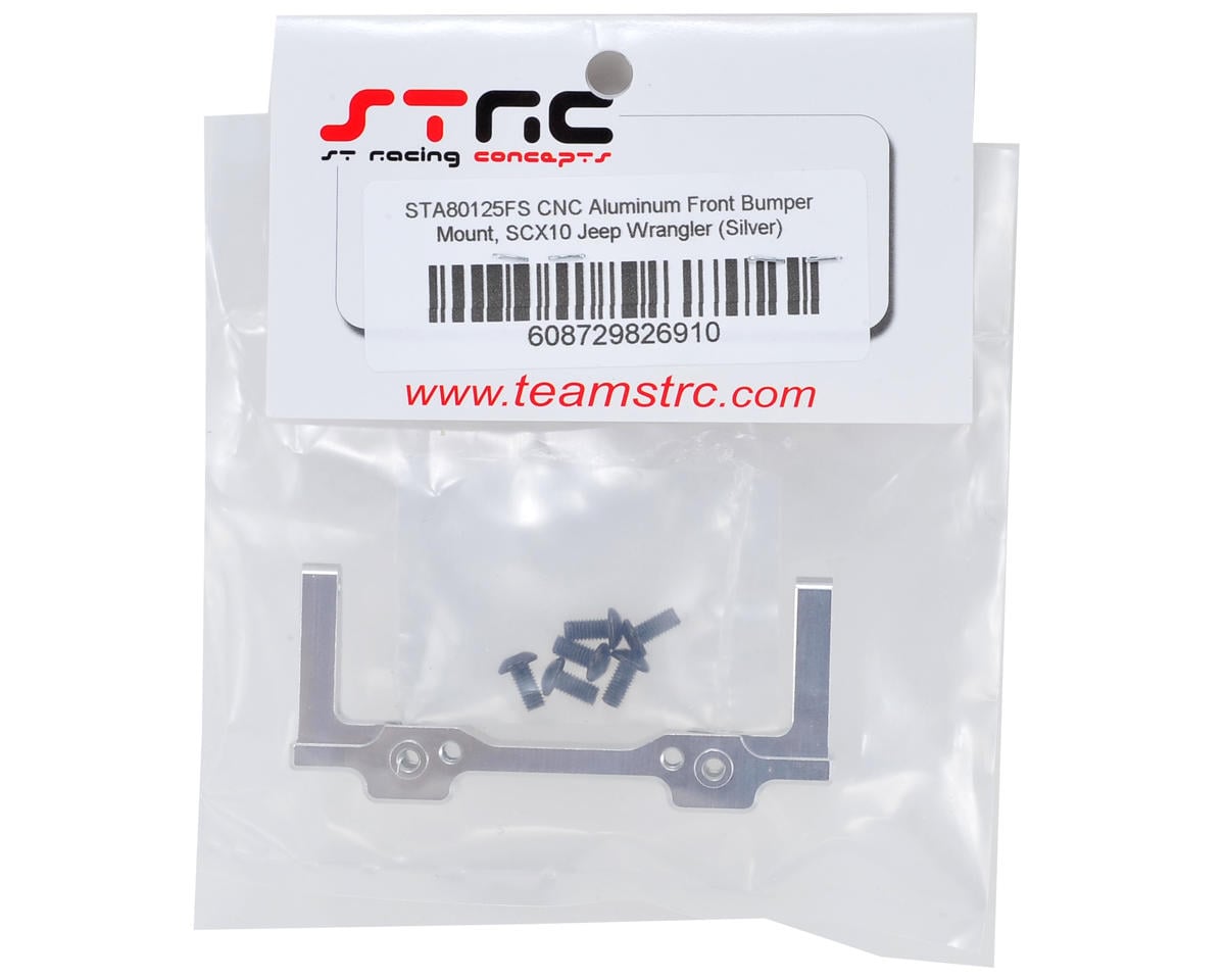 ST Racing Concepts SCX10 Aluminum Front Bumper Mount (Silver) (AXI90028)