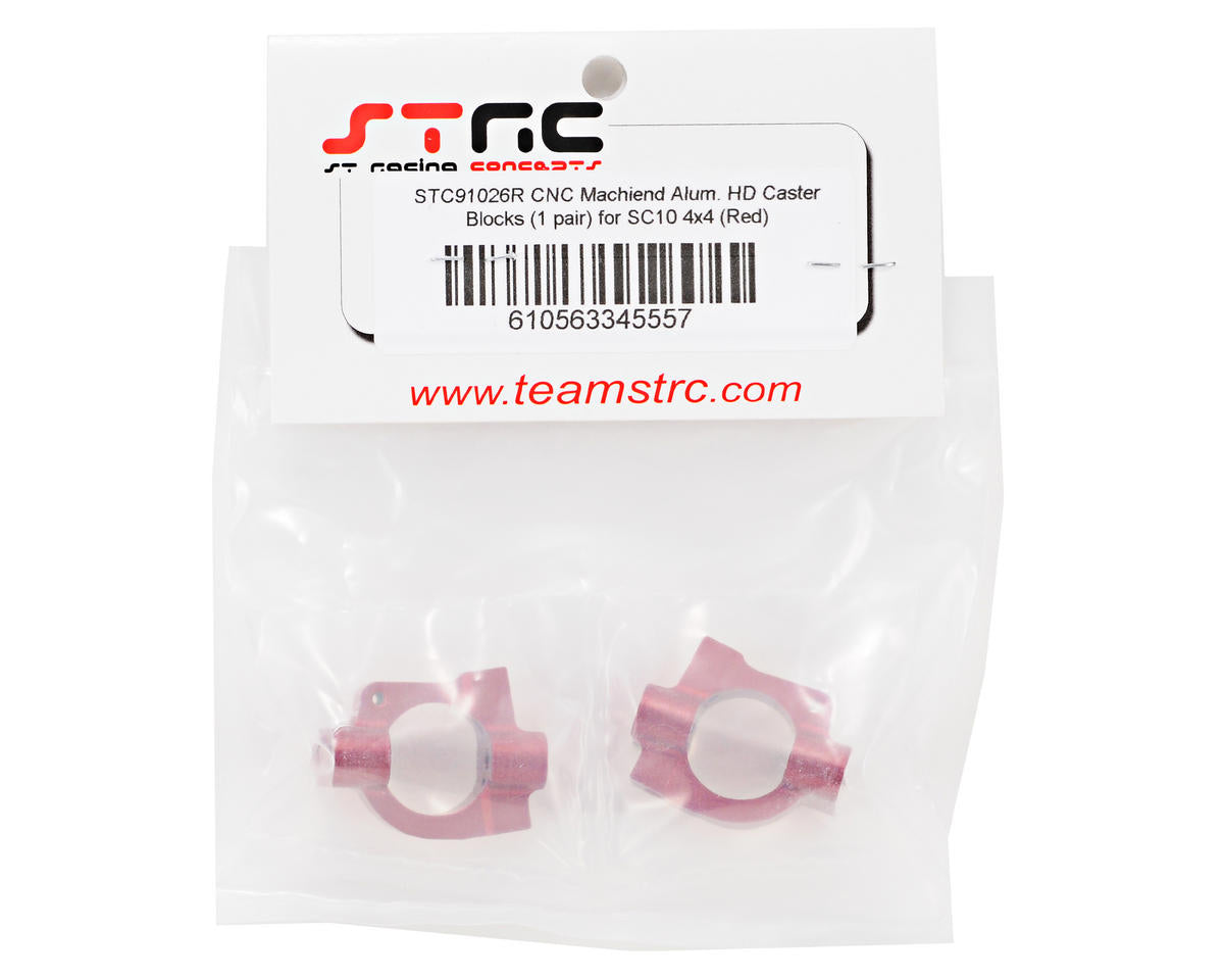 ST Racing Concepts Aluminum HD Caster Block Set (Red) (2)