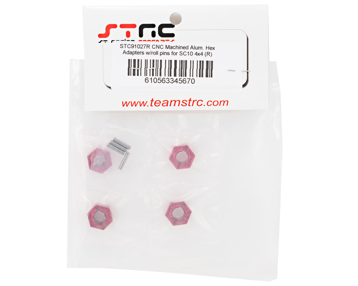 ST Racing Concepts Aluminum Hex Adapter & Drive Pin Set (Red) (4)