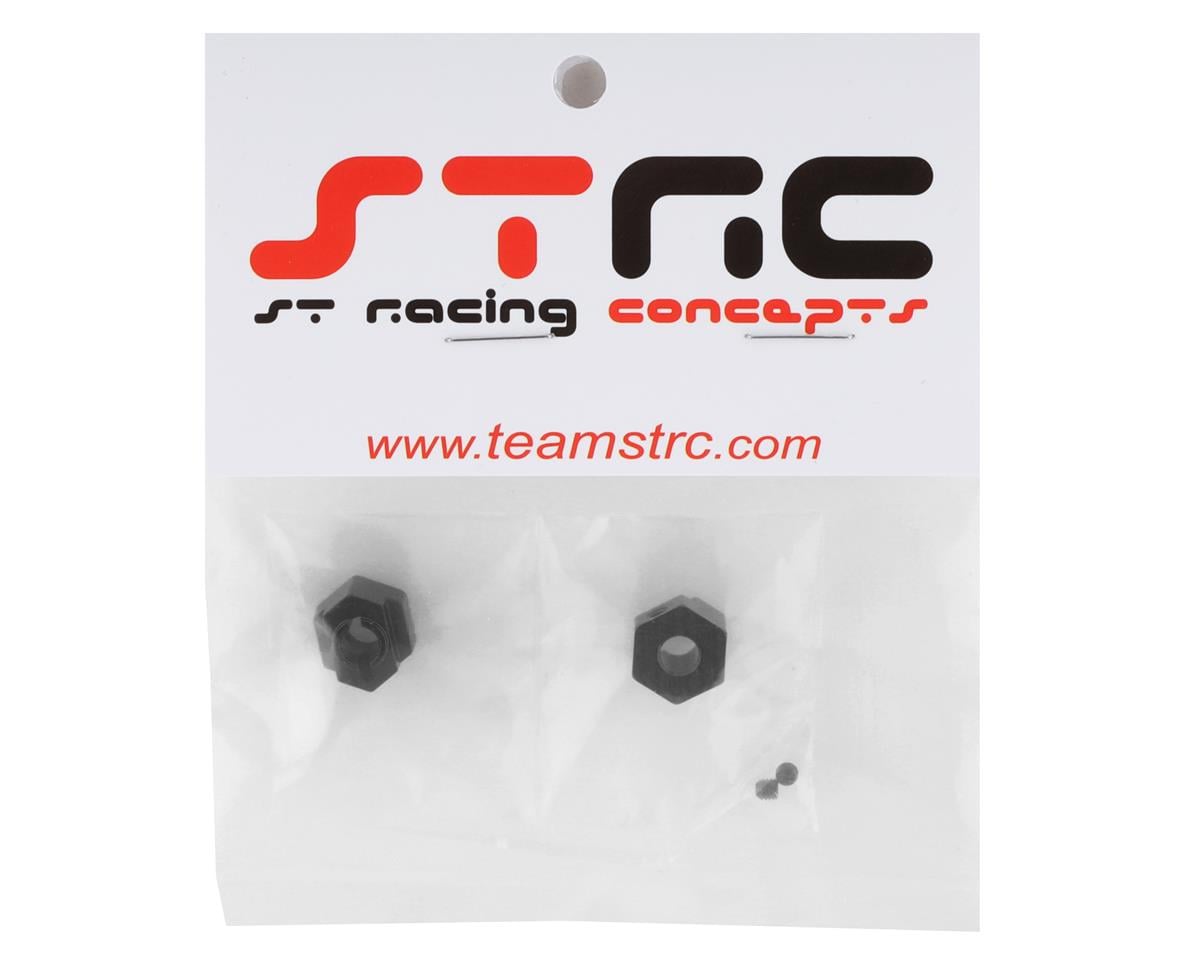 ST Racing Concepts DR10 Aluminum Rear Hex Adapters (2) (Black)