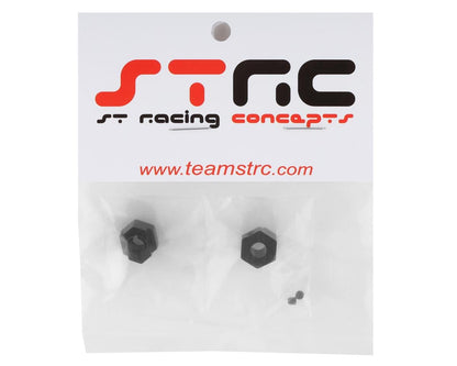 ST Racing Concepts DR10 Aluminum Rear Hex Adapters (2) (Black)
