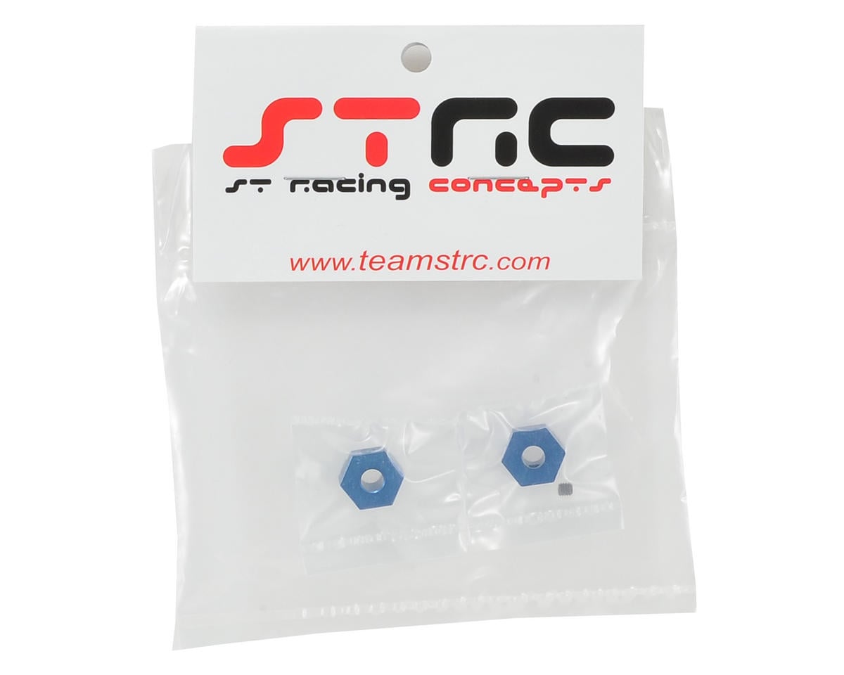 ST Racing Concepts B5 Aluminum Rear Hex Adapter (2) (Blue)
