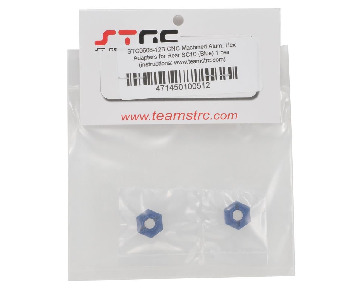 ST Racing Concepts SC10 Aluminum Rear Hex Adapter (2) (Blue)