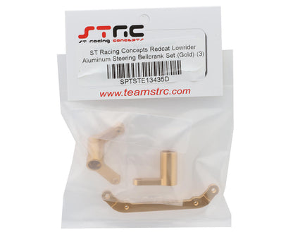 ST Racing Concepts Redcat Lowrider Aluminum Steering Bellcrank Set (Gold)