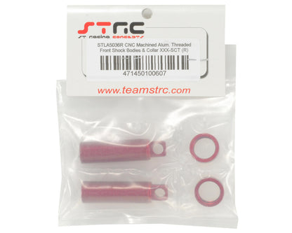 ST Racing Concepts Aluminum Threaded Front Shock Body & Collar Set (Red) (2)