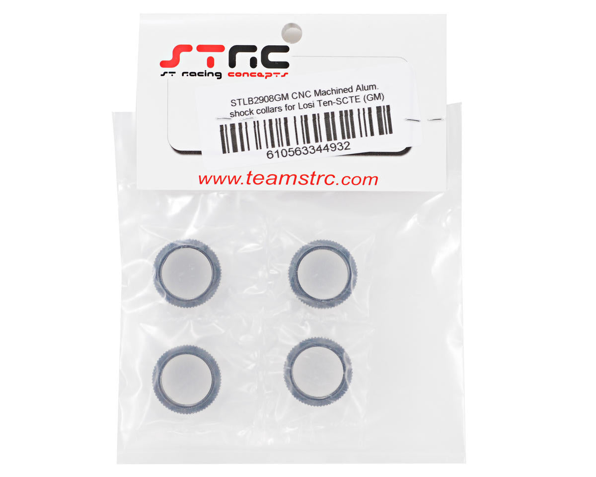 ST Racing Concepts Aluminum Shock Collar Set (Gun Metal) (4)