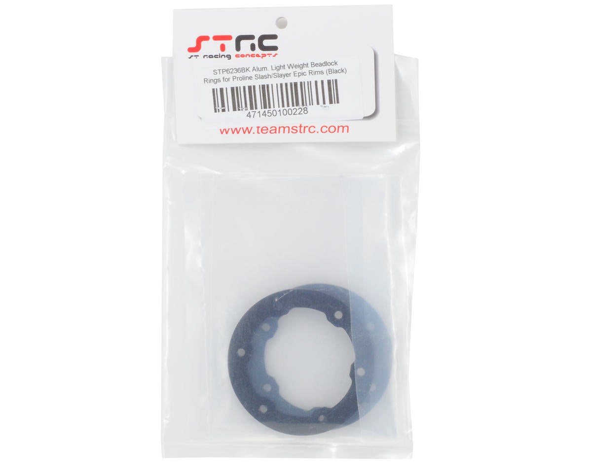 ST Racing Concepts Aluminum Beadlock Rings (Black) (2)