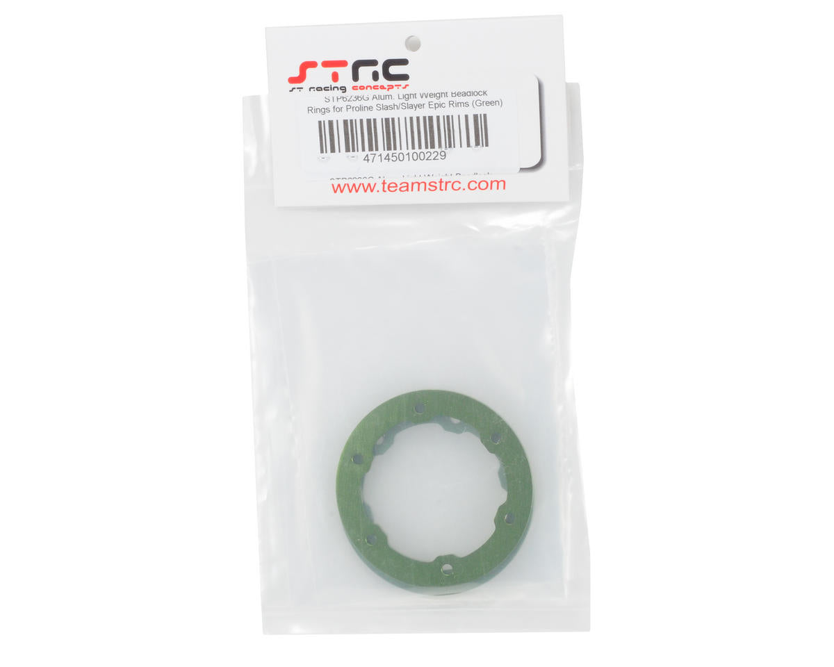 ST Racing Concepts Aluminum Beadlock Rings (Green) (2)