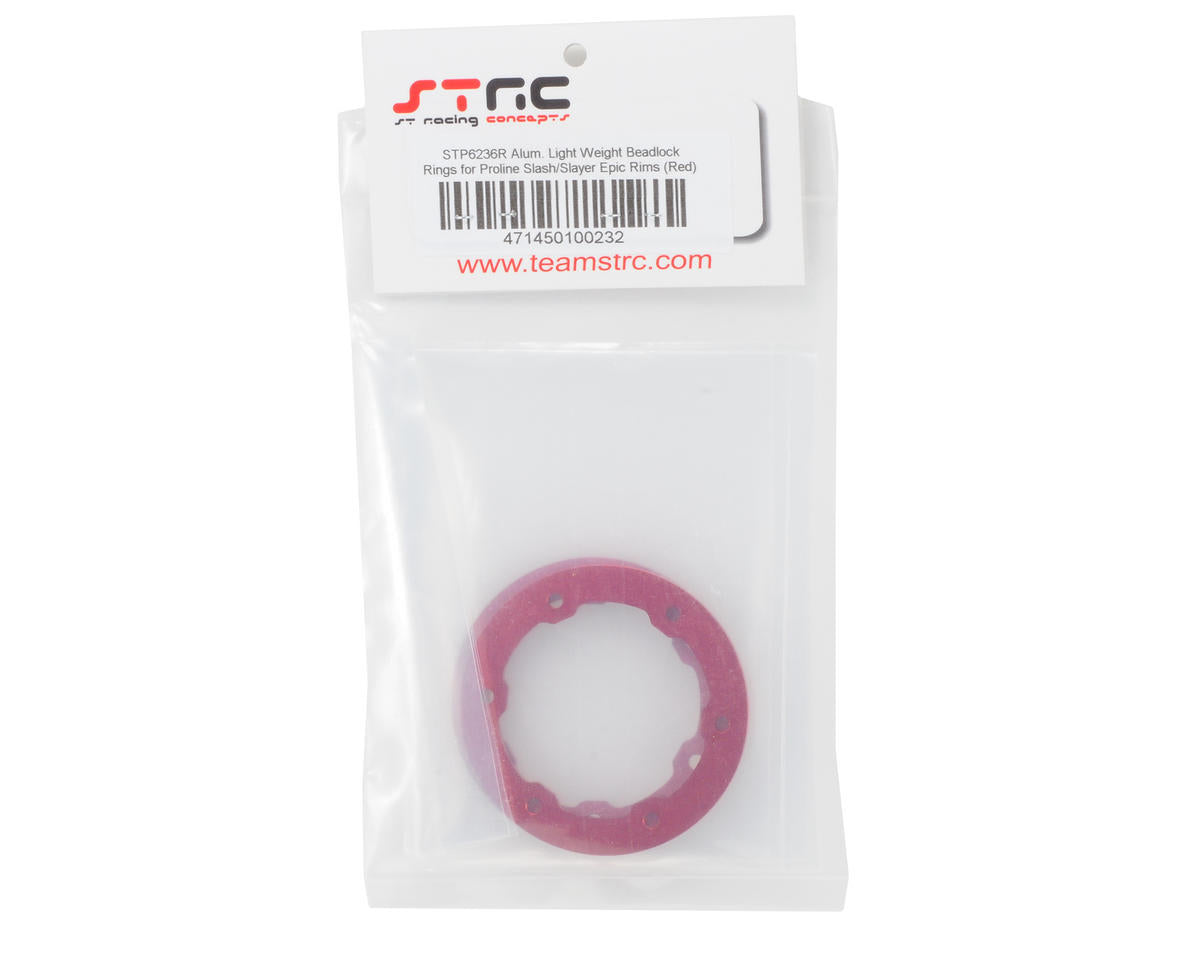 ST Racing Concepts Aluminum Beadlock Rings (Red) (2)