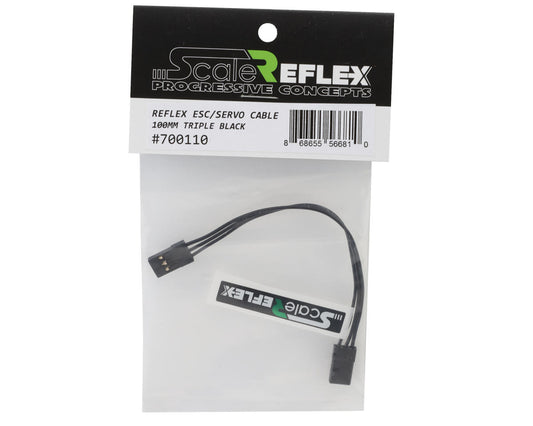 Scale Reflex Triple Black Male/Male ESC Wire (100mm)