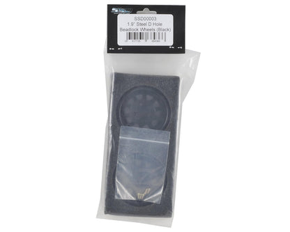 SSD RC D Hole 1.9" Steel Beadlock Crawler Wheels (Black) (2)