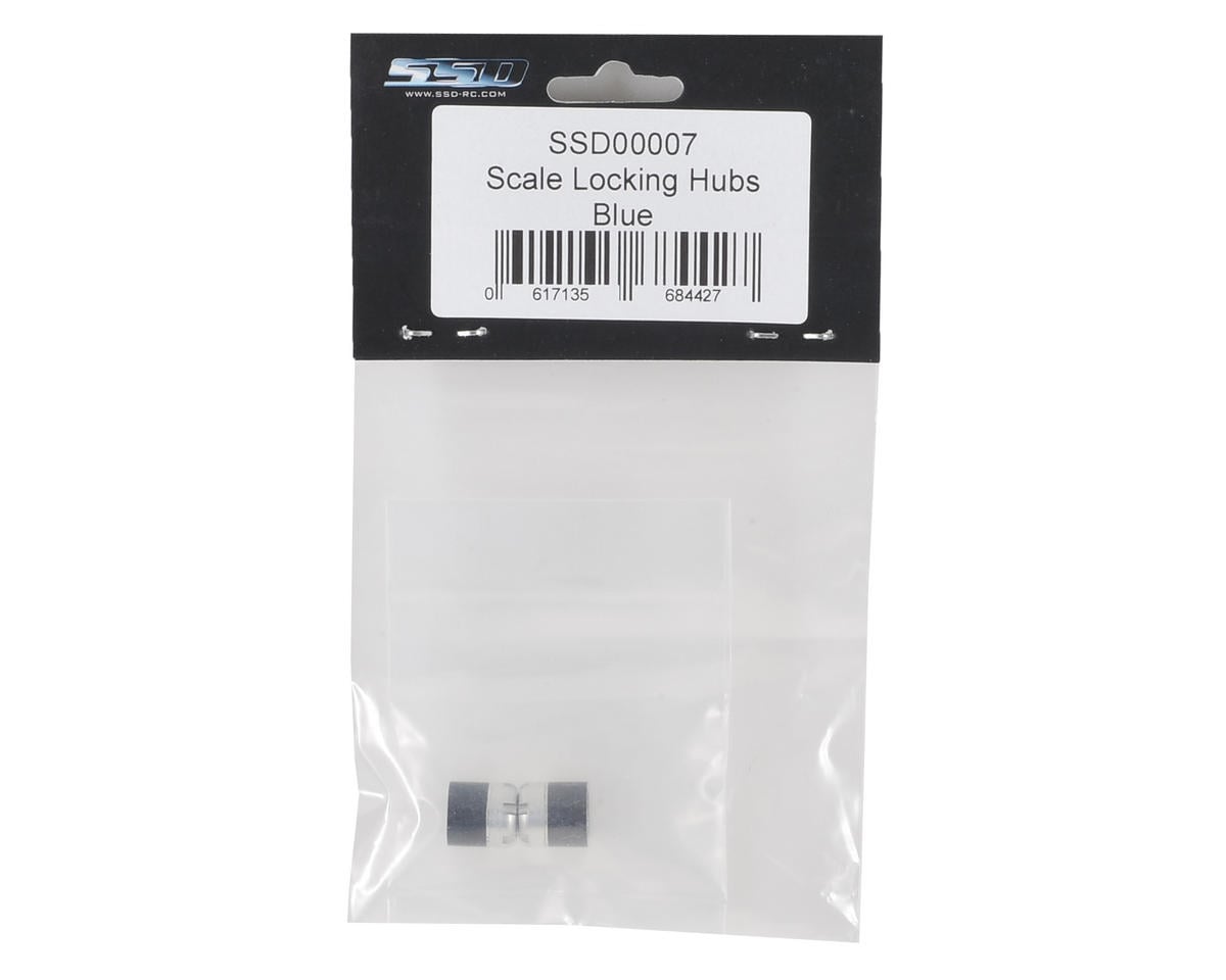 SSD RC Scale Locking Hubs (Blue) (2)