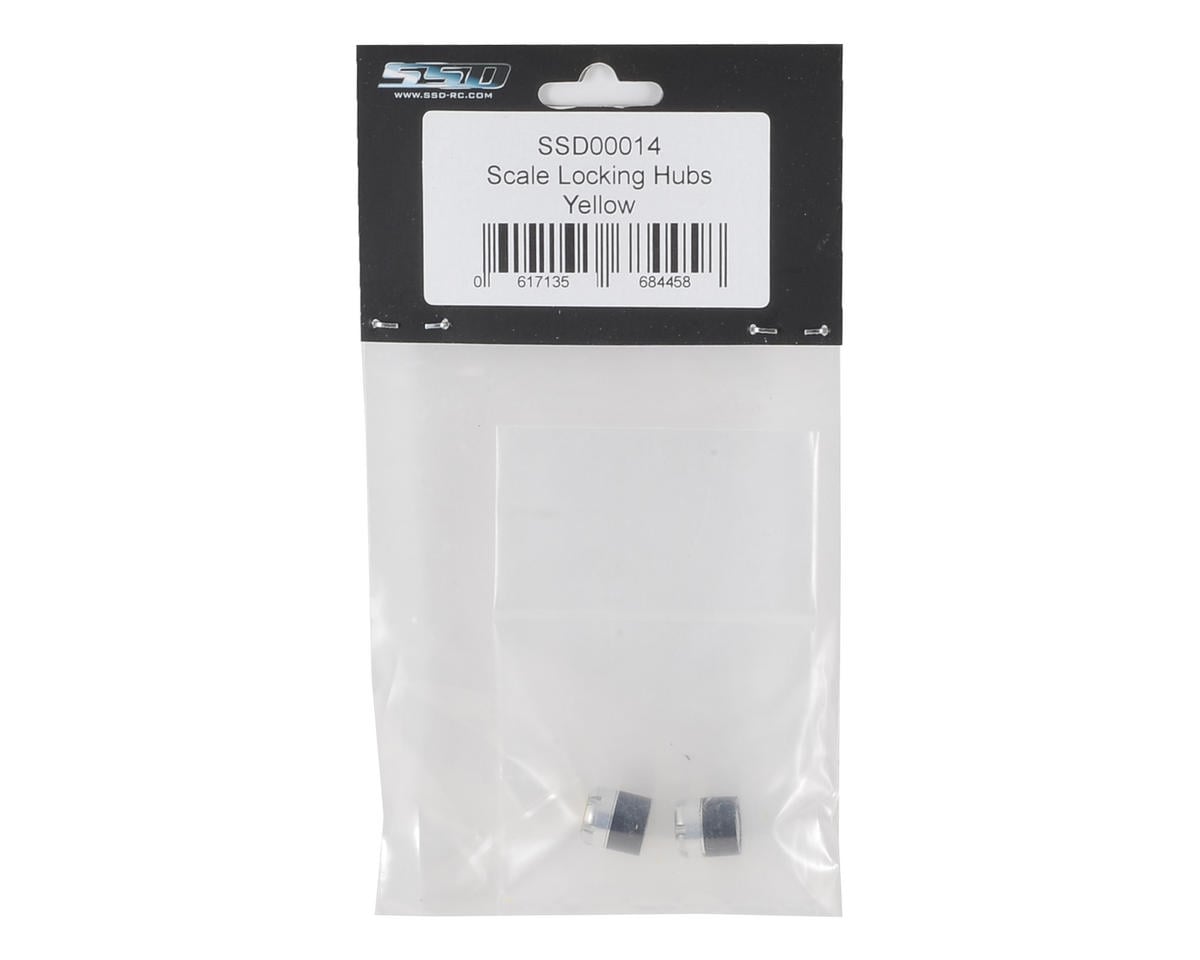 SSD RC Scale Locking Hubs (Yellow) (2)