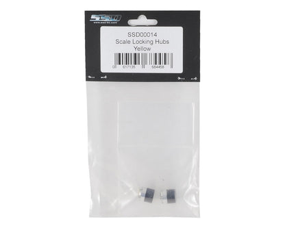 SSD RC Scale Locking Hubs (Yellow) (2)