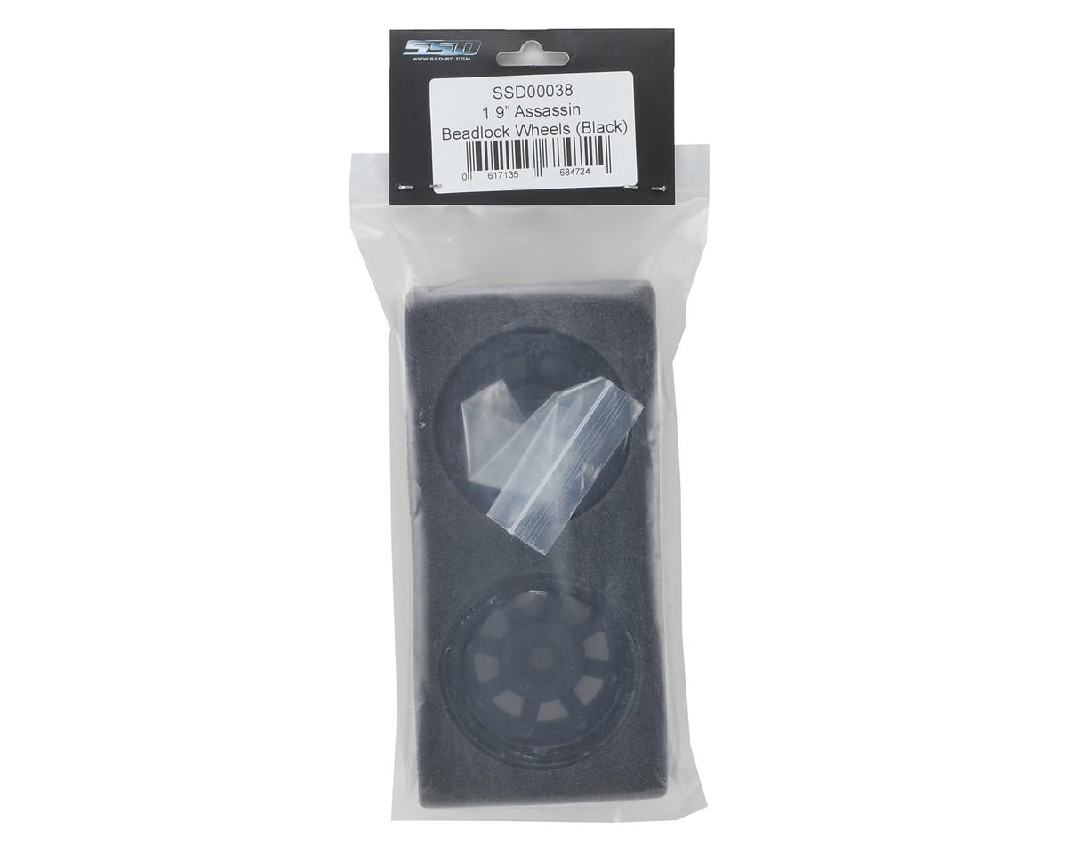 SSD RC Assassin 1.9" Beadlock Crawler Wheels (Black) (2)