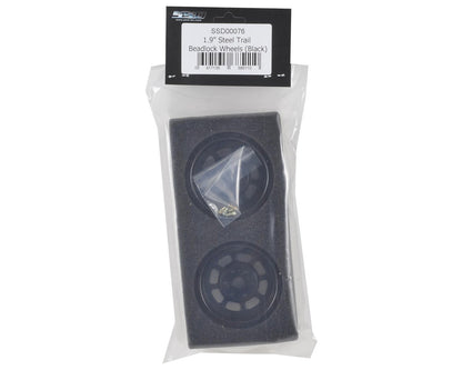 SSD RC Trail 1.9" Steel Beadlock Crawler Wheels (Black) (2)