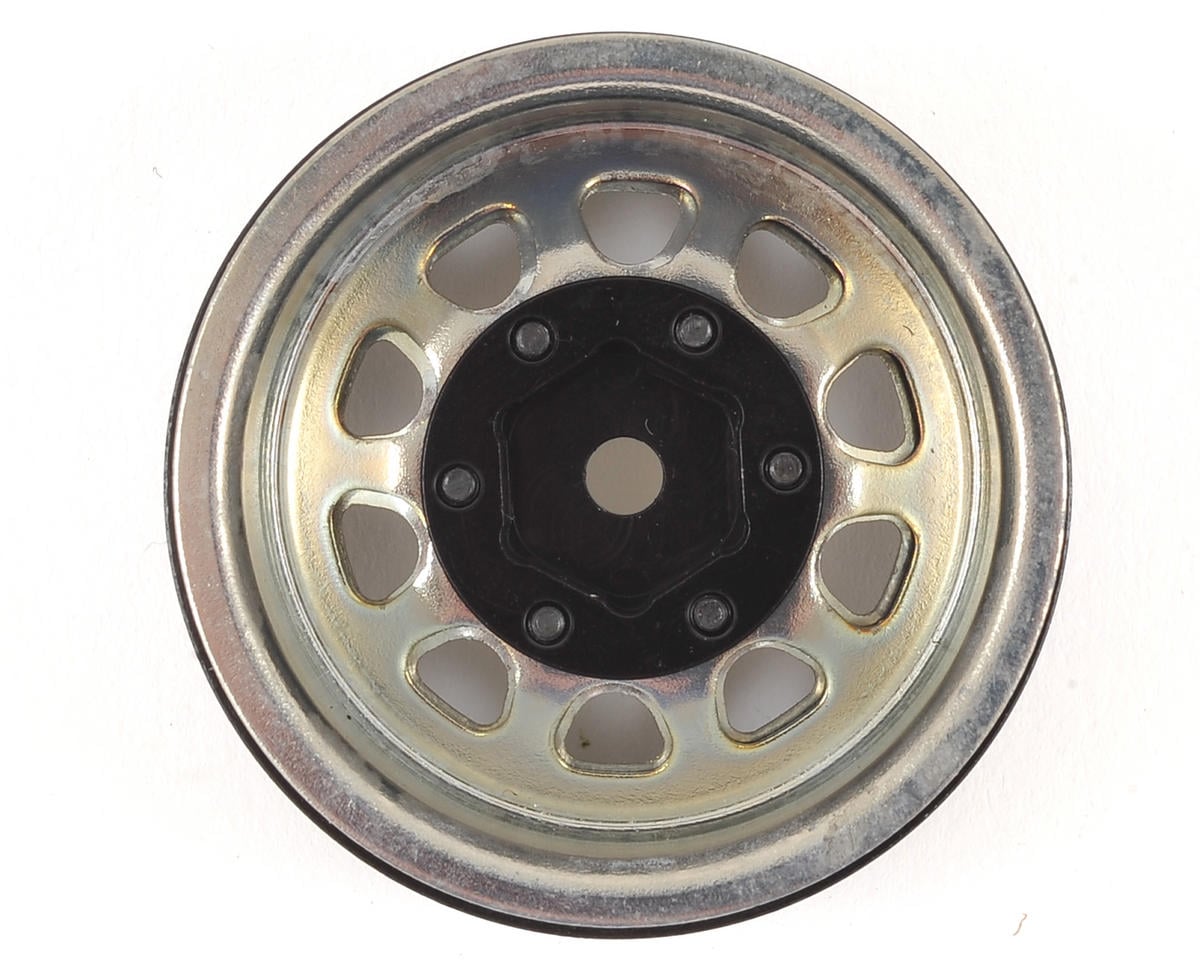 SSD RC D Hole 1.55" Steel Beadlock Crawler Wheels (Silver) (2)