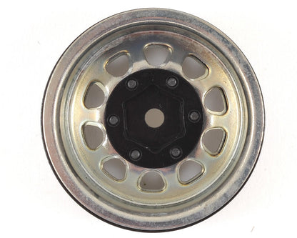 SSD RC D Hole 1.55" Steel Beadlock Crawler Wheels (Silver) (2)