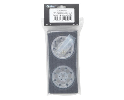 SSD RC Assassin 1.9" Beadlock Crawler Wheels (Silver) (2)