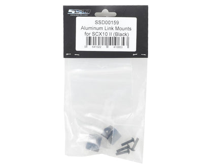 SSD RC SCX10 II Aluminum Link Mounts (Black)