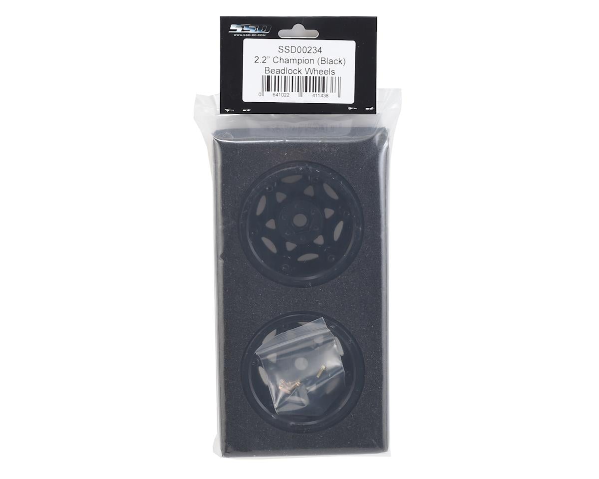 SSD RC 2.2 Champion Beadlock Wheels (Black/Silver)
