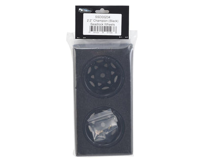 SSD RC 2.2 Champion Beadlock Wheels (Black/Silver)