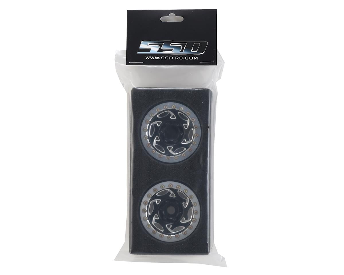 SSD RC 1.9"" Champion Beadlock Wheels (Black/Silver)