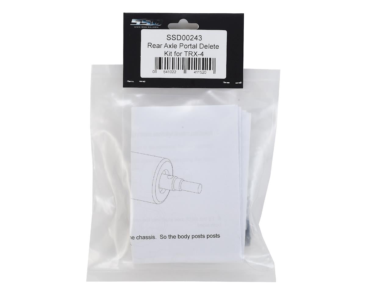 SSD RC Rear Axle Portal Delete Kit for Traxxas TRX-4 (Black)