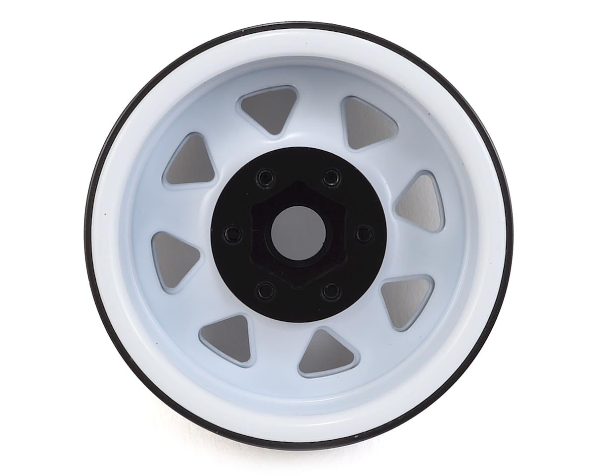 SSD RC 1.9"" Steel 8 Spoke Beadlock Wheels (White) (2)