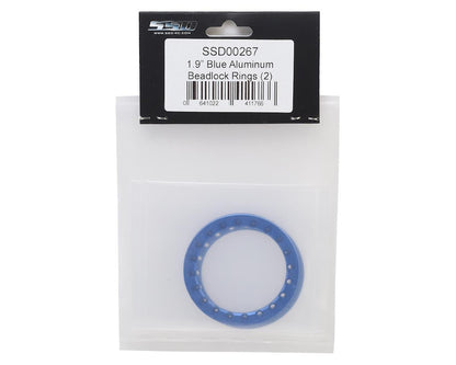 SSD RC 1.9"" Aluminum Beadlock Rings (Blue) (2)
