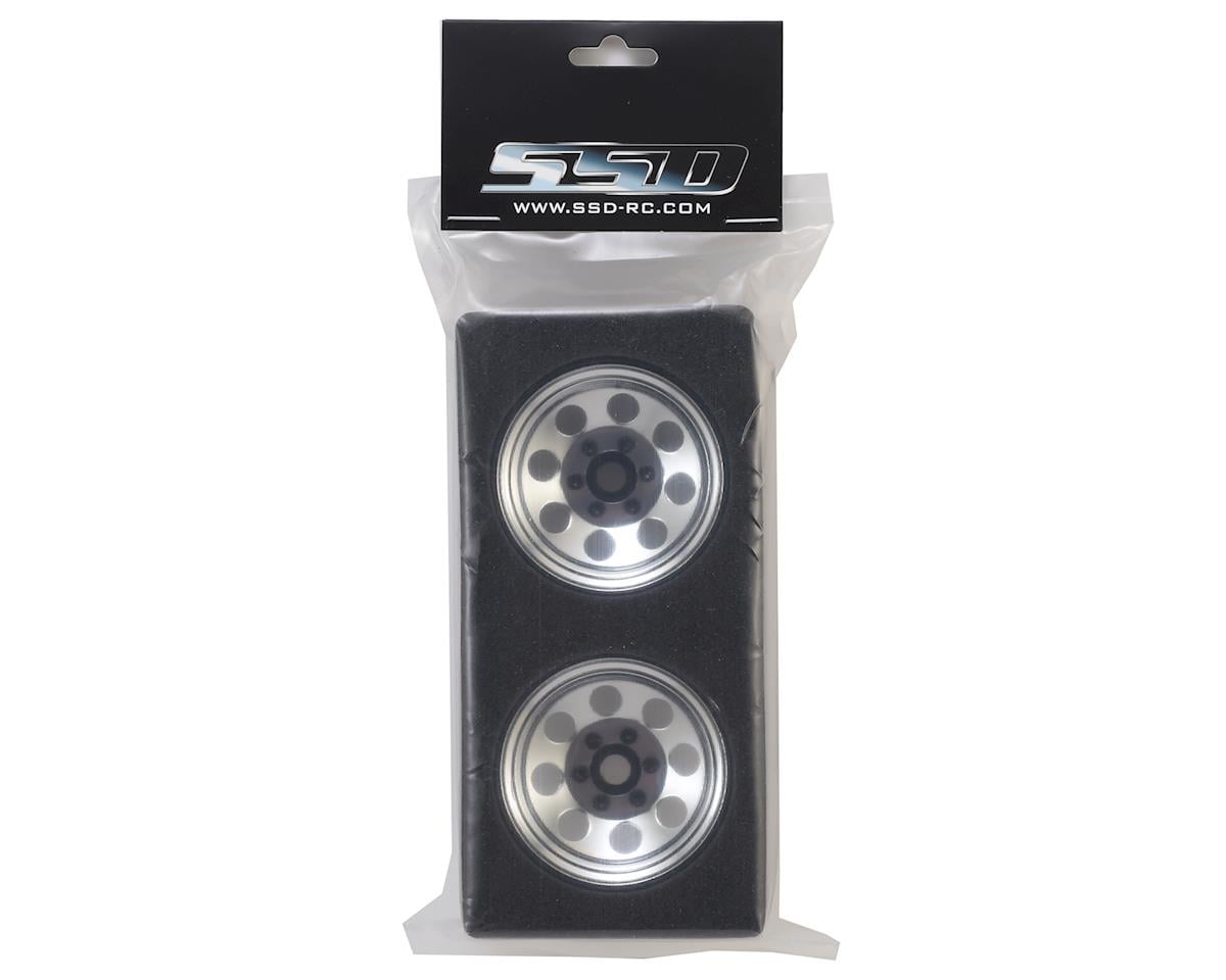 SSD RC 8 Hole 1.9"" Steel Beadlock Wheels (Chrome)
