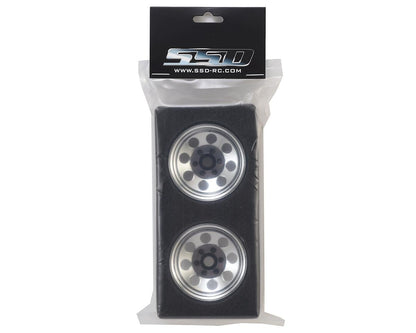SSD RC 8 Hole 1.9"" Steel Beadlock Wheels (Chrome)
