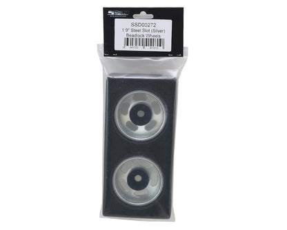 SSD RC Slot 1.9"" Steel Beadlock Wheels (Silver)