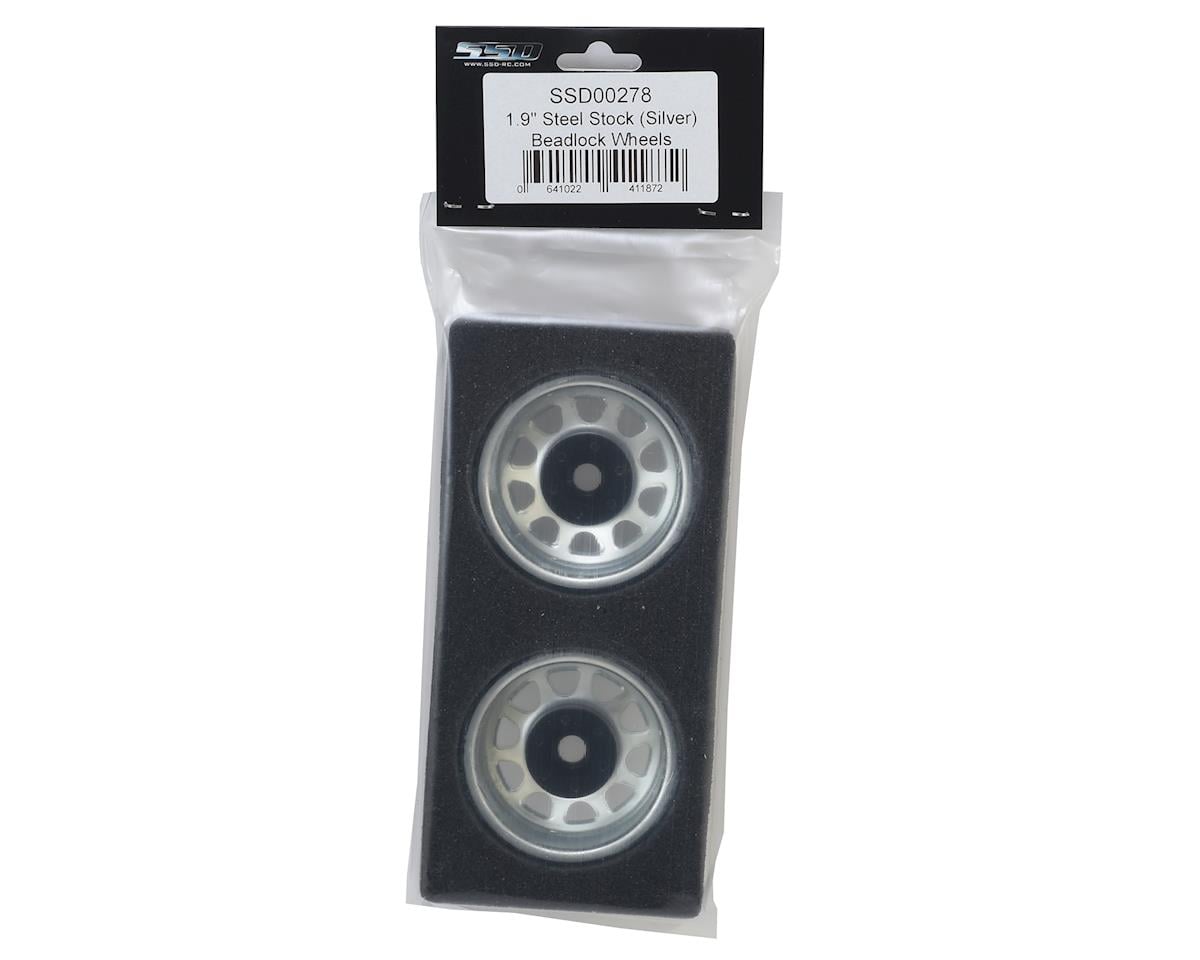 SSD RC Stock 1.9"" Steel Beadlock Wheels (Silver)