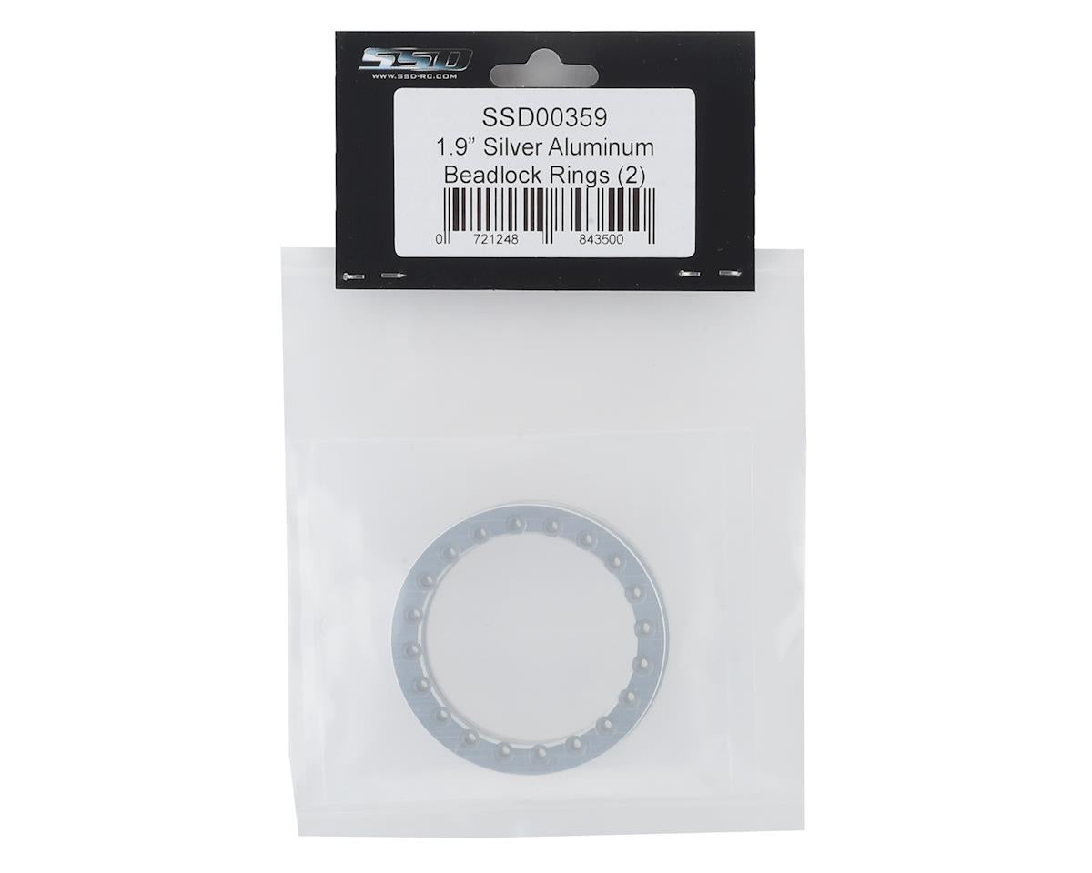 SSD RC 1.9"" Aluminum Beadlock Rings (Silver) (2)
