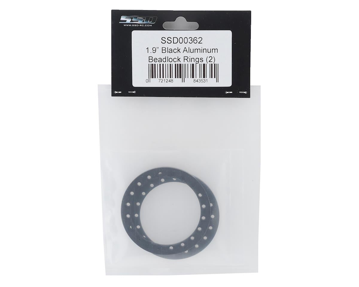 SSD RC 1.9"" Aluminum Beadlock Rings (Black) (2)