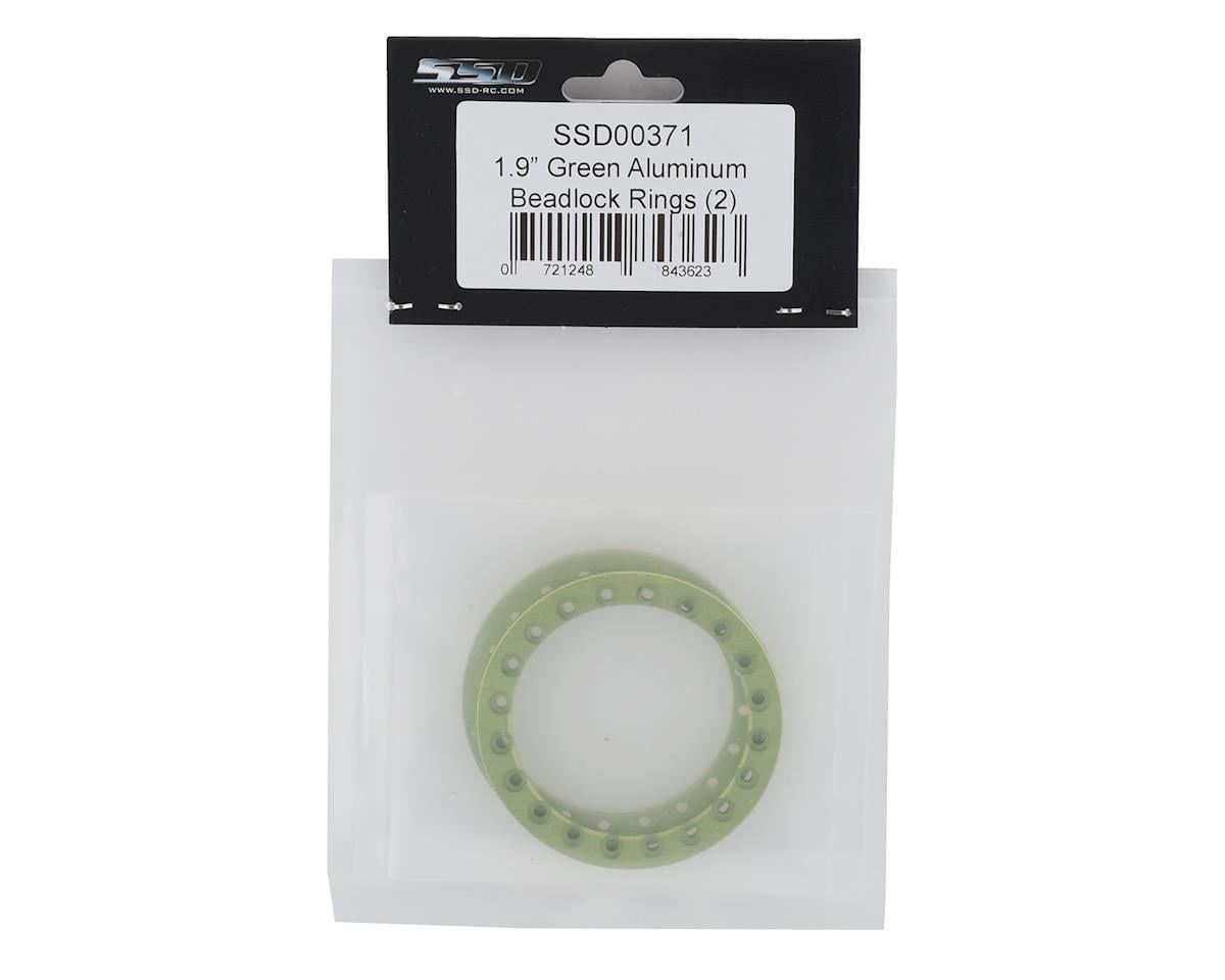 SSD RC 1.9"" Aluminum Beadlock Rings (Green) (2)